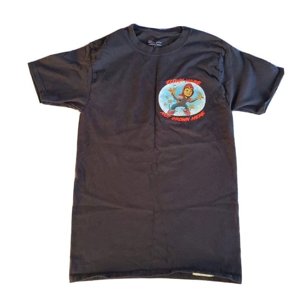 Men's Champion Graphic T-shirt "Flown Here, Not Grown Here" Short Sleeve Small